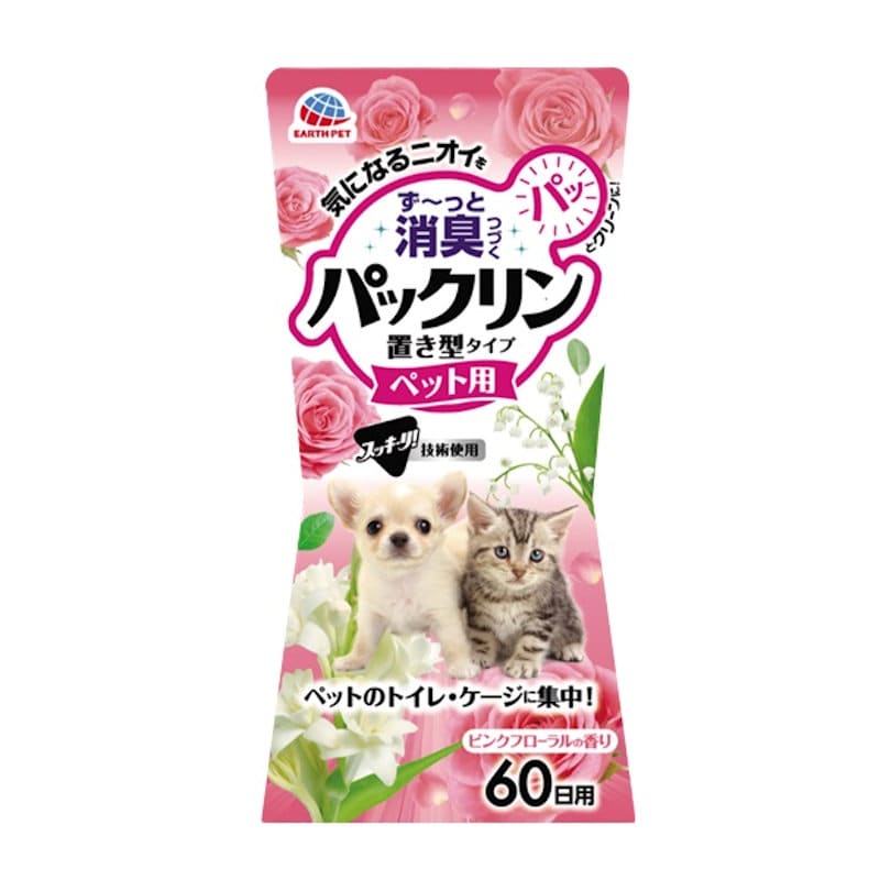 アースペット　パックリン　ペット用　置き型タイプ　ピンクフローラルの香り　４００ｍＬ　６０日用