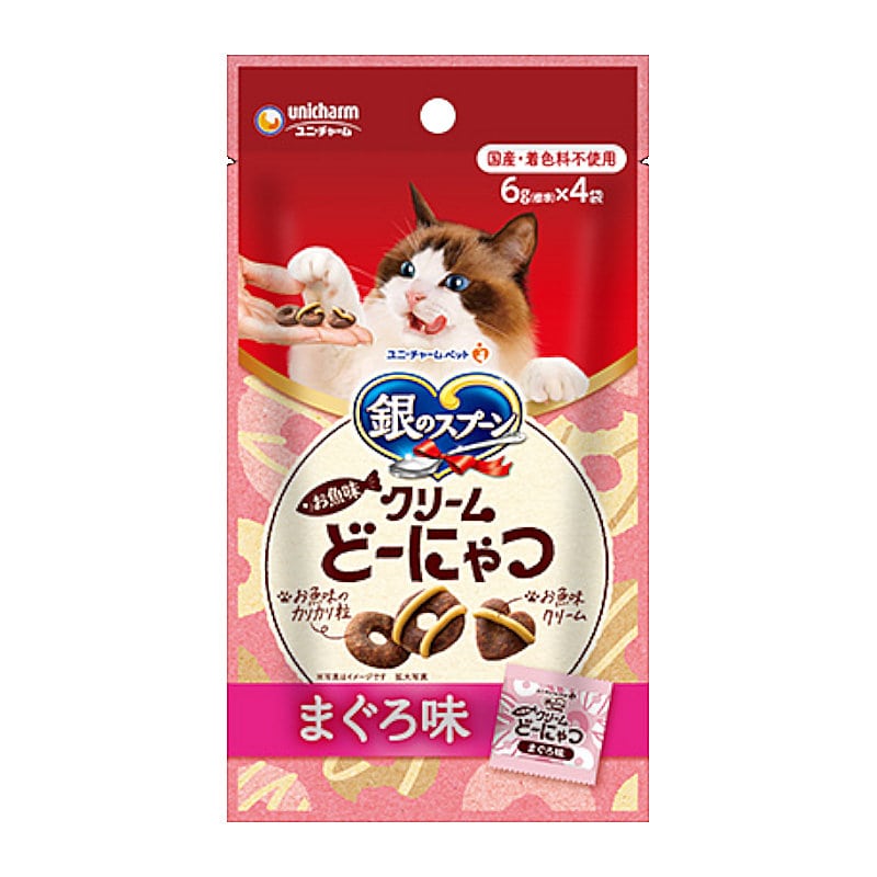 ユニ・チャーム 銀のスプーン お魚味クリームどーにゃつ まぐろ味 24g