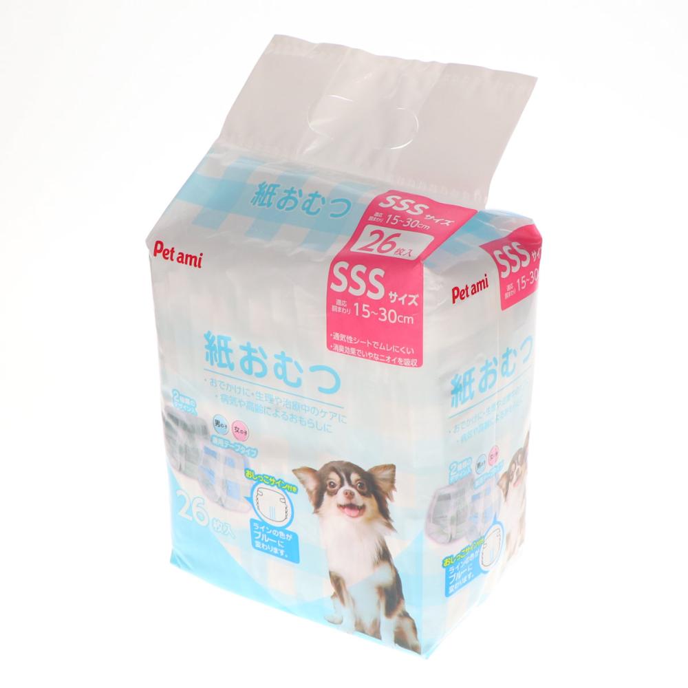 Petami ペット用紙おむつ SSS 26枚入り