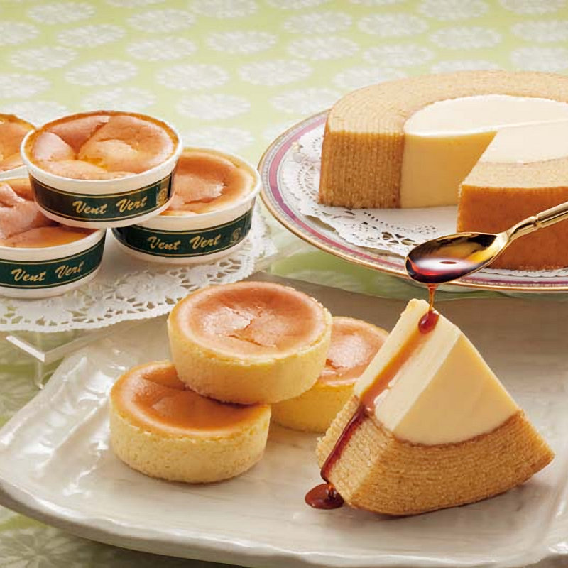 【２５年お歳暮】「菊家」ゆふいん創作菓子　ぷりんバーム＆半熟チーズケーキ　ＰＢ－ＨＣ【注文期限１２月１４日】
