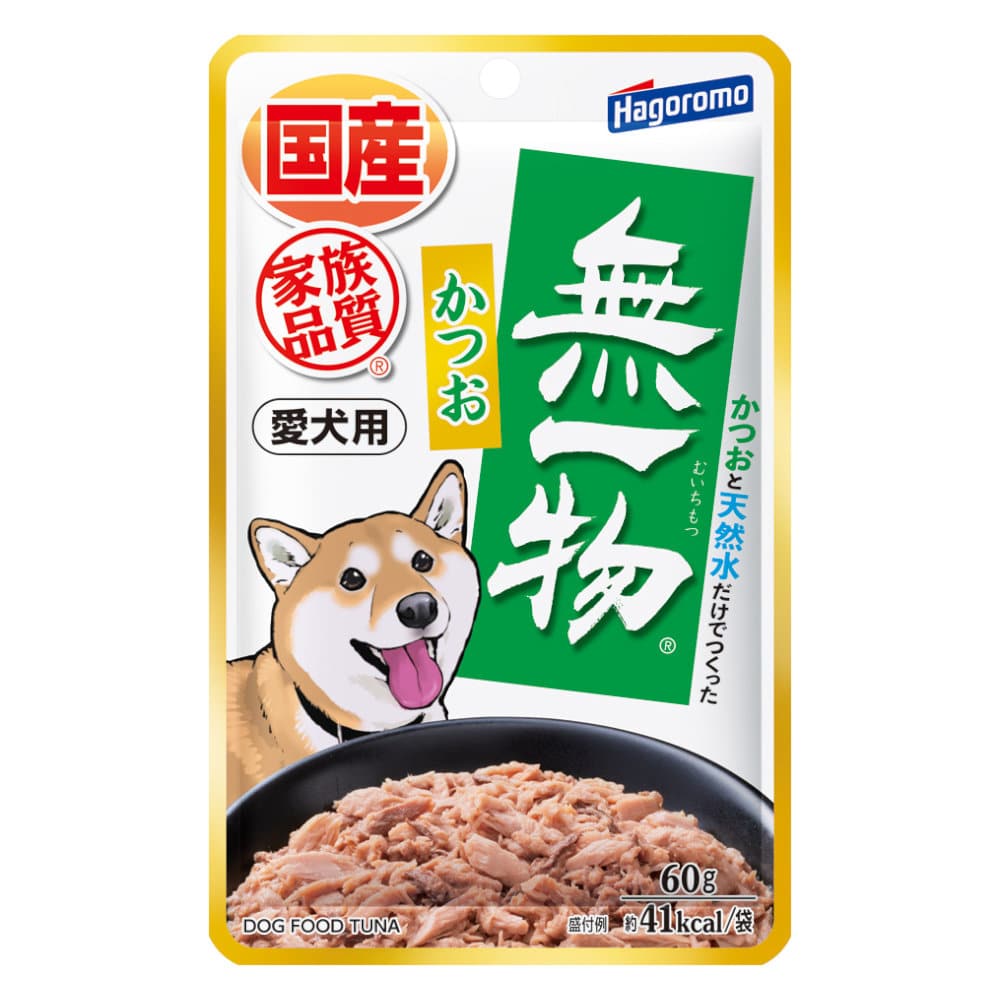 はごろもフーズ　愛犬用　無一物　パウチ　かつお　６０ｇ