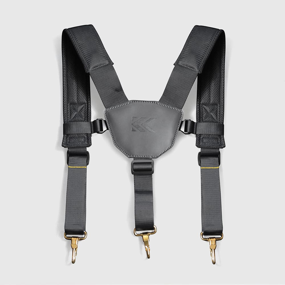 フジ矢 黒金 サスペンダー LIGHT PU LEATHER SERIES ASP-01BG