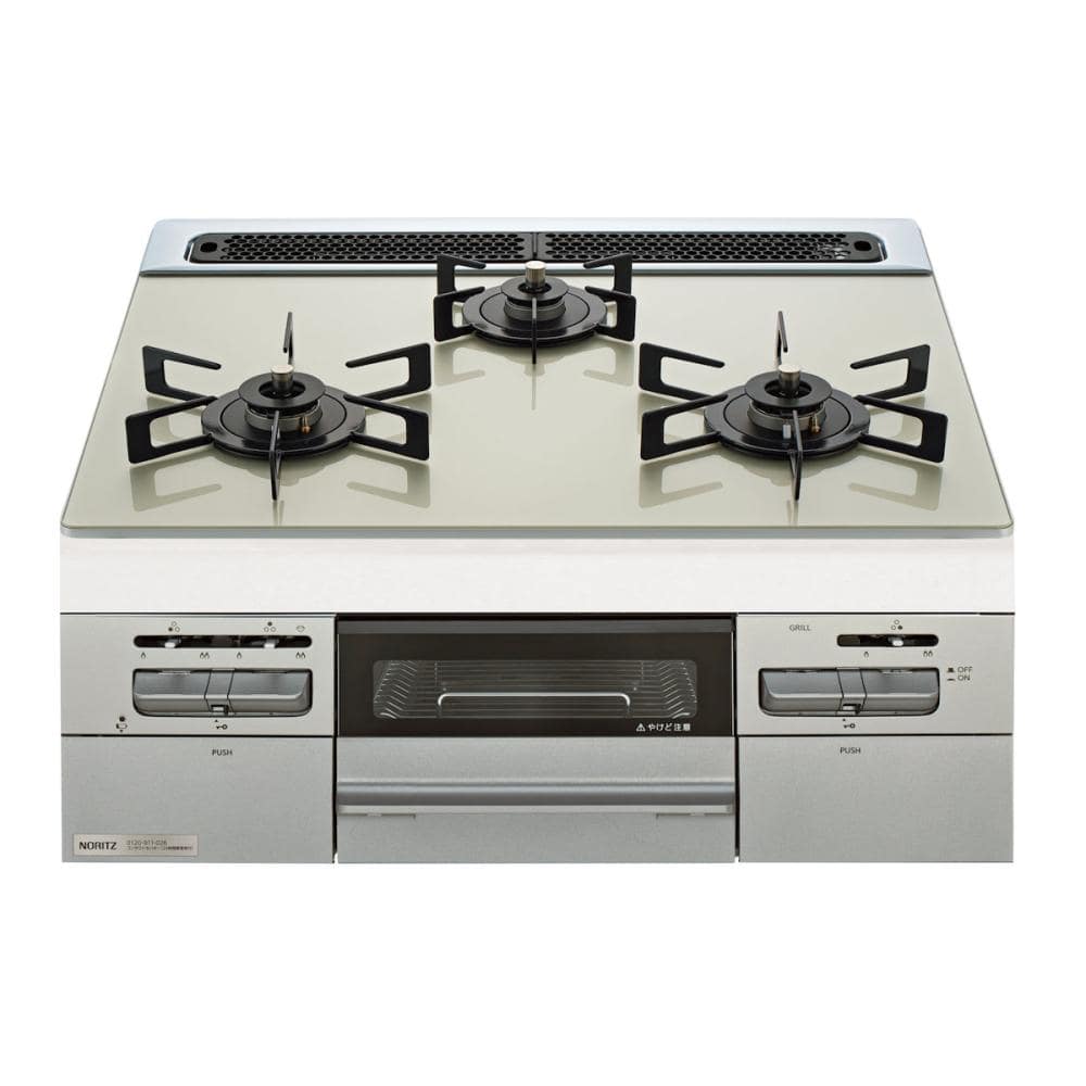 ノーリツ　ビルトインコンロ　ミッケ　６０ｃｍタイプ　ムーンシルバーガラストップ　都市ガス用　ＮＷＶ６ＡＰ２ＶＣ　１３Ａ