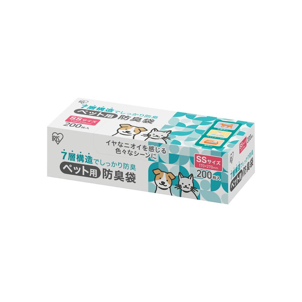アイリスオーヤマ　ペット用防臭袋　ＳＳサイズ　２００枚入り　ＰＢＢ－ＳＳ２００