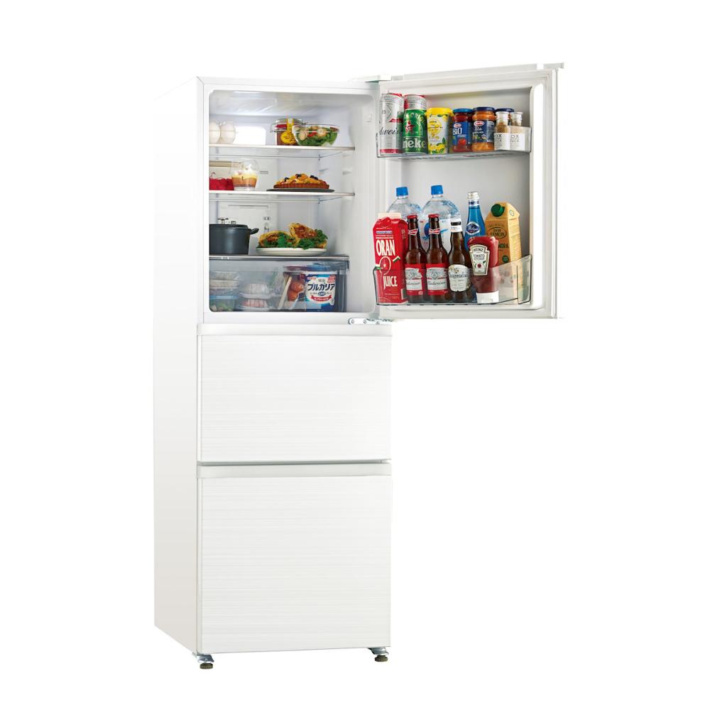 Haier 冷蔵庫 3ドア・リネンホワイト 286L・幅54cm・右開き ハイアール 3ドア冷蔵庫 286L リネンホワイト JR