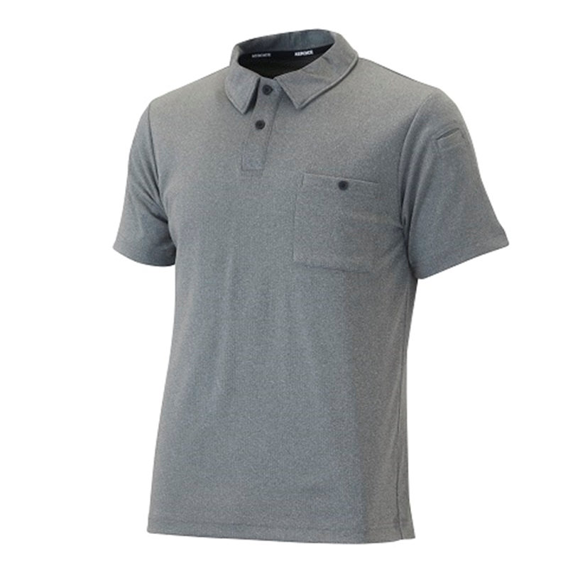 Ｋ＋ＷＯＲＫＳ　持続冷感エアロアイスポロシャツ　ライトグレー　３Ｌ