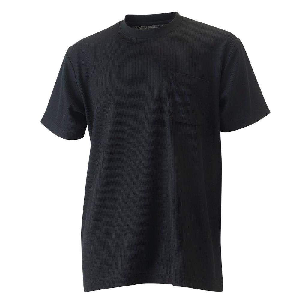 Ｋ＋ＷＯＲＫＳ　ワッフルストレッチドライＴシャツ　ブラック　ＬＬ