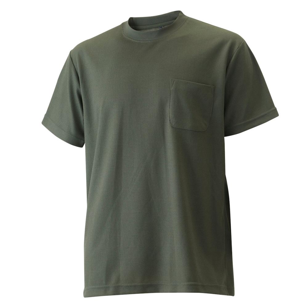 Ｋ＋ＷＯＲＫＳ　ワッフルストレッチドライＴシャツ　カーキ　３Ｌ