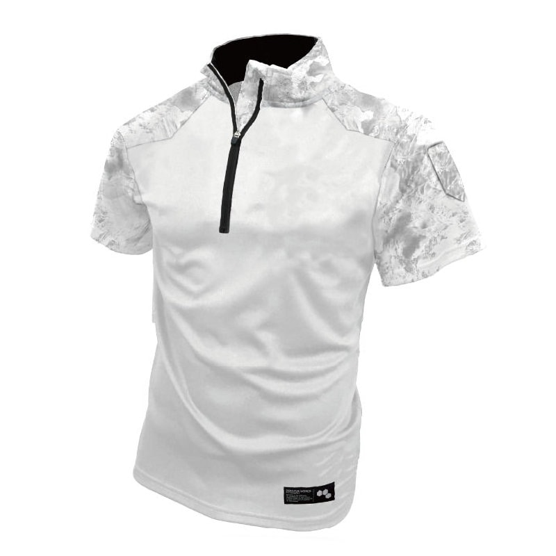 ボクラワークス 遮熱半袖Tシャツ ジップアップ 白 3L 3602