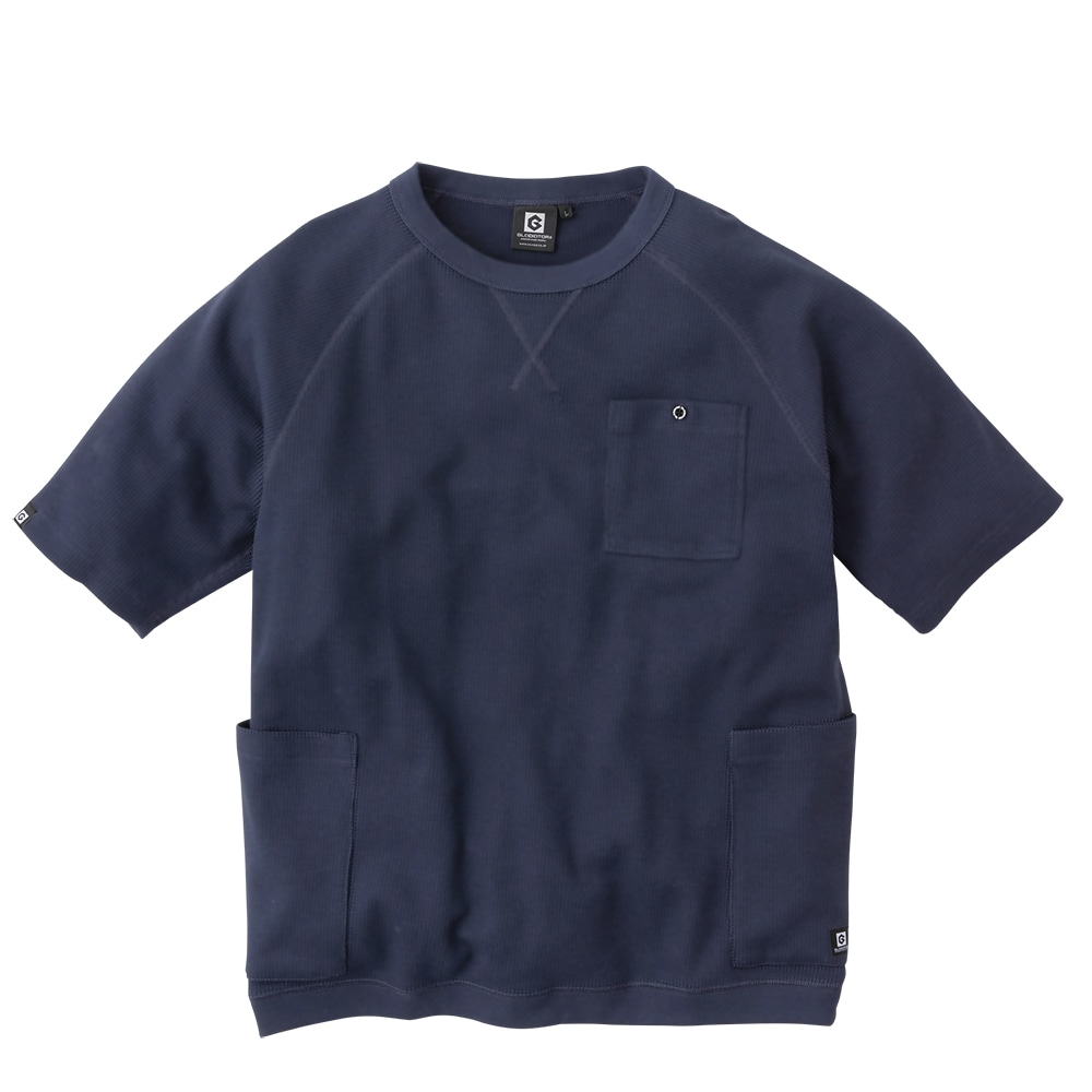 コーコス信岡 5ポケット 半袖Tシャツ ネイビー L G437