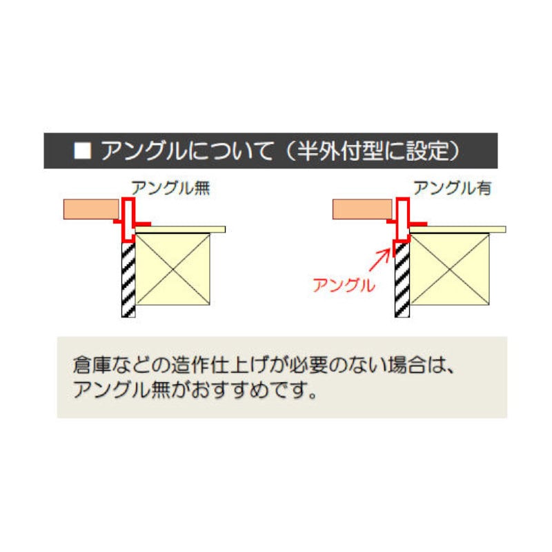 ロンカラー　フラッシュドア　半外付型　ランマ無　幅600mm高さ1974mmフラット　　　0620