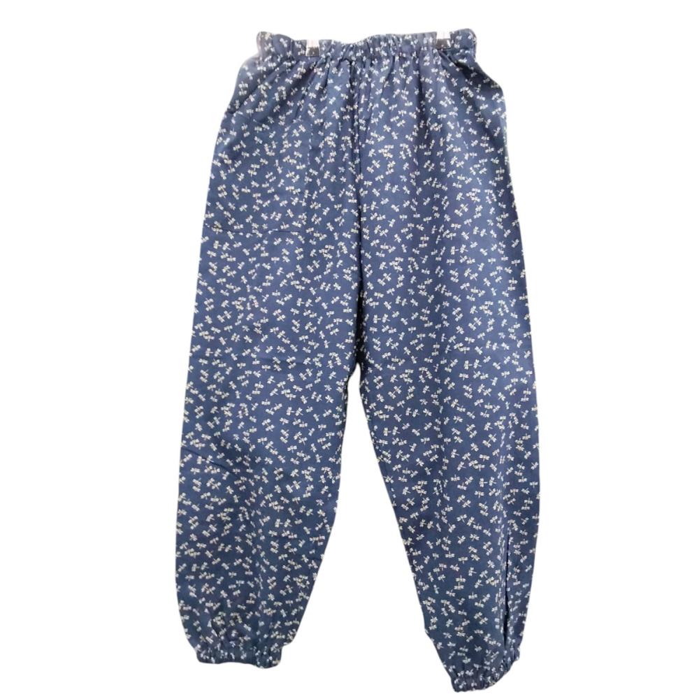 婦人　楽らくパンツ　綿１００％　和柄ネイビー　Ｍ－Ｌ