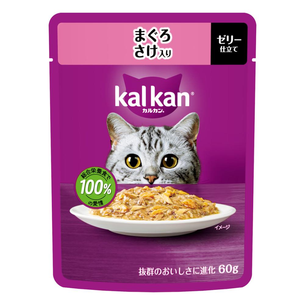 カルカンパウチ　まぐろ　さけ入り　６０ｇ