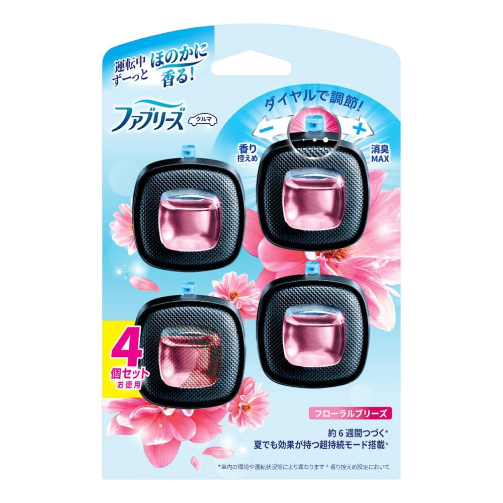 Ｐ＆Ｇ　ファブリーズ　イージークリップ　フローラルブリーズ　４個パック