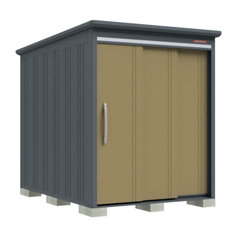 タクボ物置　ＢＥＬＯＳ　間口１７３×奥行２６０ｃｍ　側面棚タイプ　豪雪型・結露減少屋根　ナッツカーキ　Ｂ－Ｋ１７２６ＹＫＡ