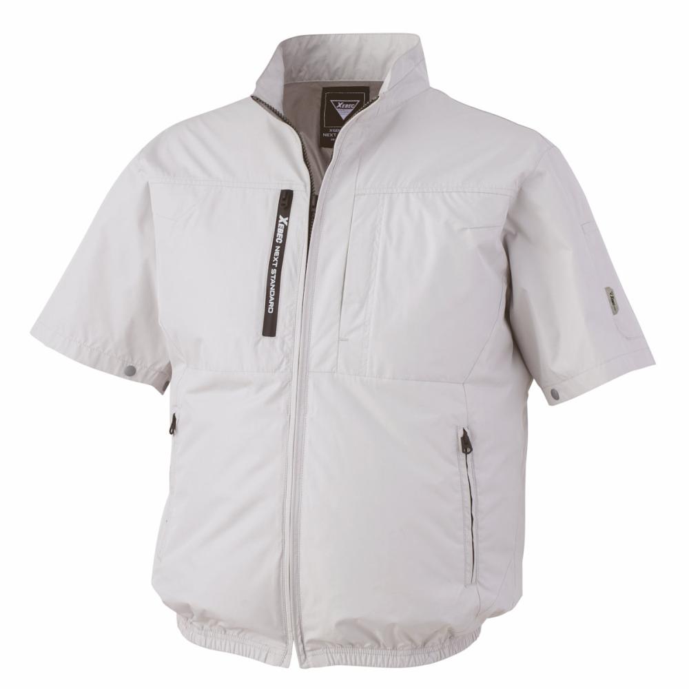 ジーベック　空調服　半袖ブルゾン　ＬＬ　シルバーグレー　ＸＥ９８０３４