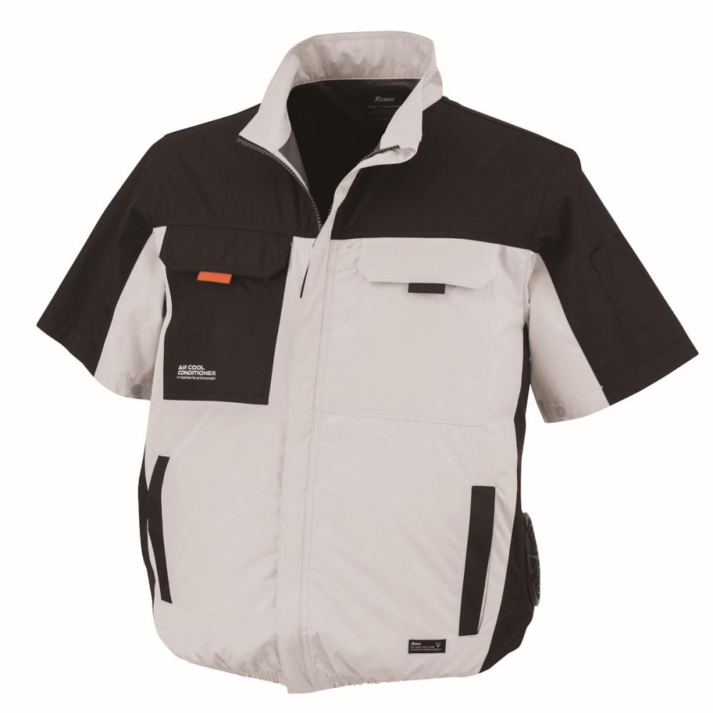 ジーベック 空調服 遮熱半袖ブルゾン 3L シルバーグレー XE98031
