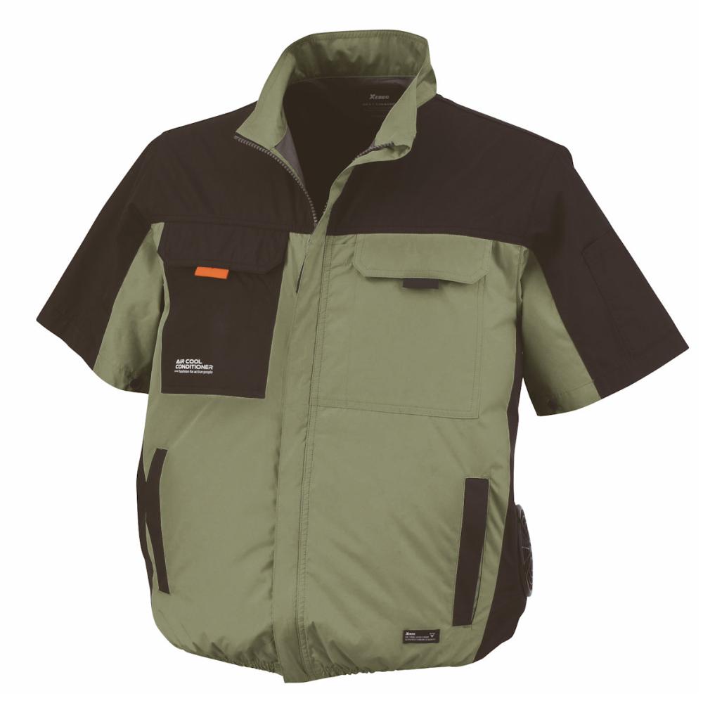 ジーベック　空調服　遮熱半袖ブルゾン　Ｓ　カーキ　ＸＥ９８０３１