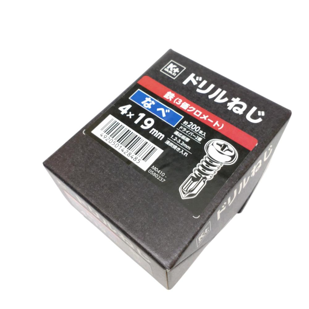 K+BUILD ドリルねじ なべ 鉄 4×19 半箱