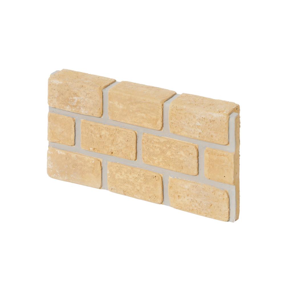 コメリ　レンガ調花壇ブロック　イエロー　ストレート