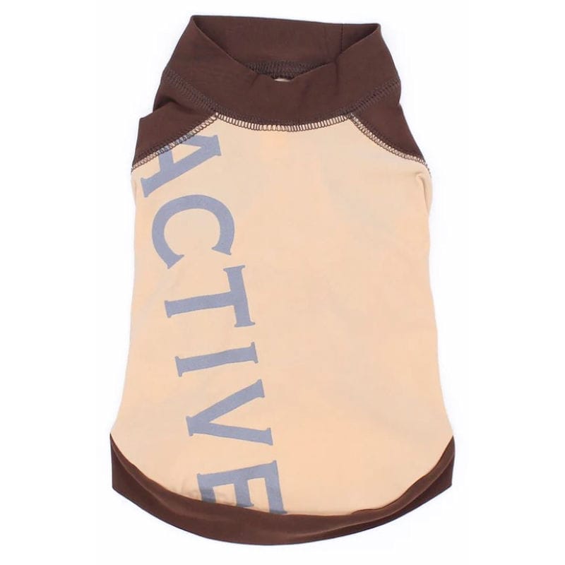 ペット　アクティブウェア　長袖Ｔシャツ　５号　ベージュ