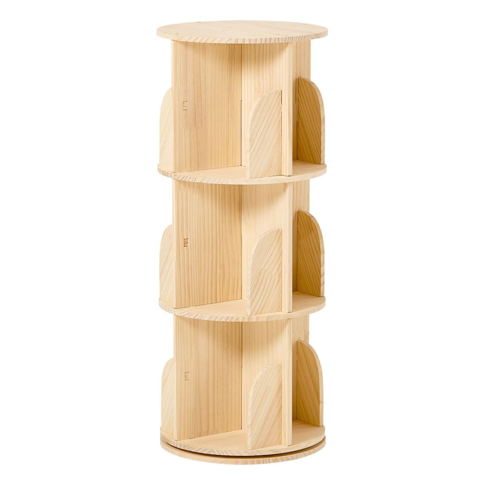 萩原　回転ラック　ナチュラル　幅３９×高さ３９×奥行９７ｃｍ　ＭＵＤ－６４２７ＮＡ