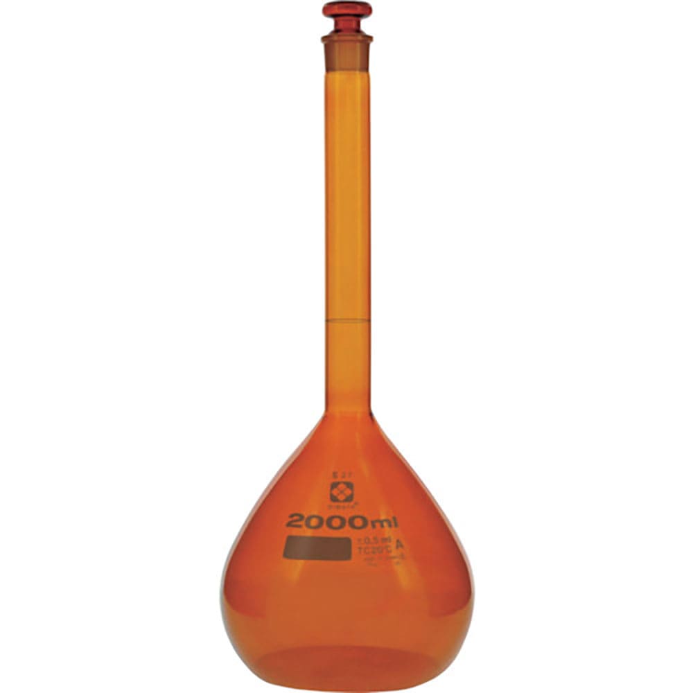 ＳＩＢＡＴＡ　メスフラスコ　スーパーグレード　茶褐色　２０００ｍＬ　０２００７０－２０００＿