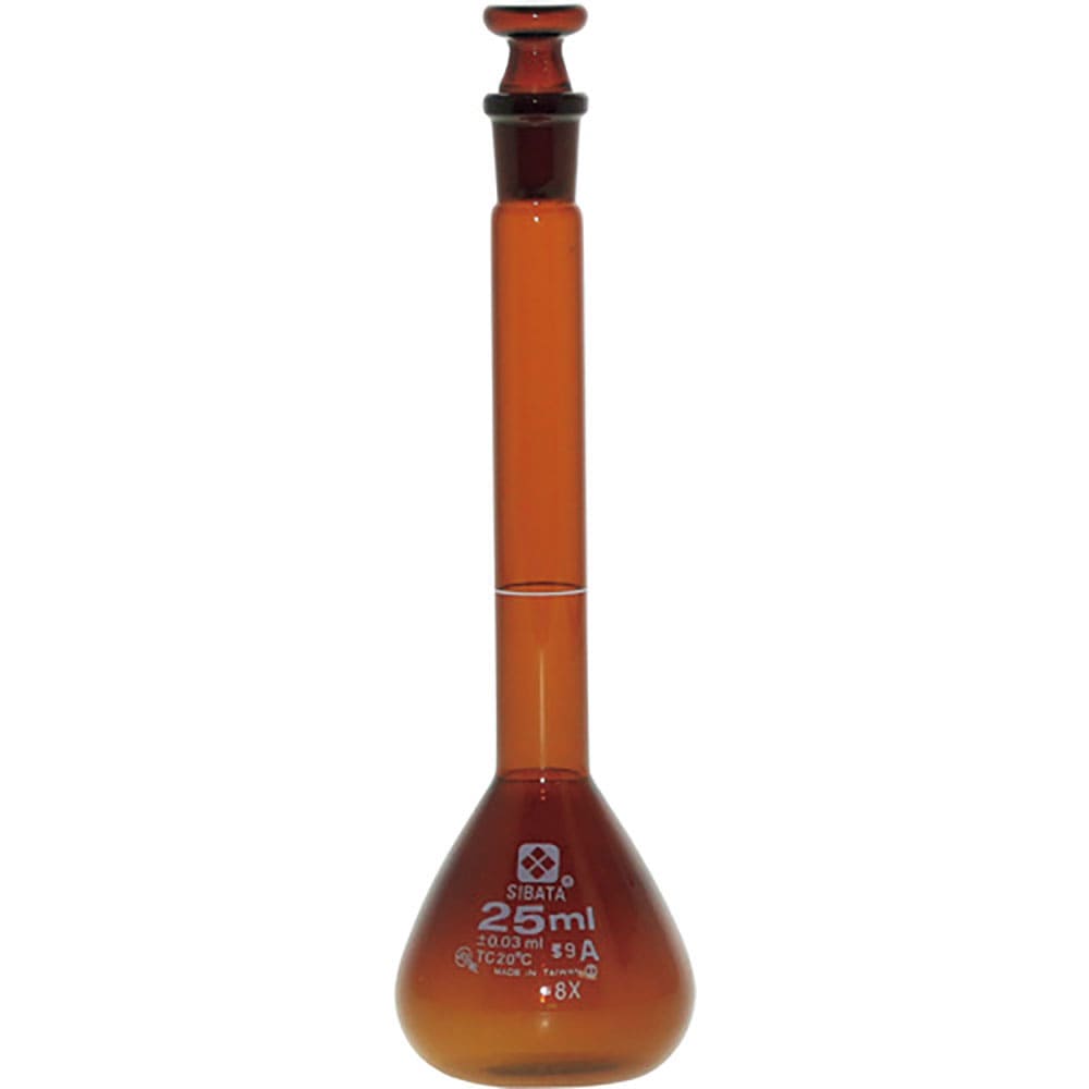 ＳＩＢＡＴＡ　メスフラスコ　スーパーグレード　茶褐色　２５ｍＬ　０２００７０－２５＿