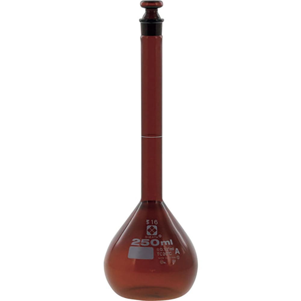 ＳＩＢＡＴＡ　メスフラスコ　スーパーグレード　茶褐色　２５０ｍＬ　０２００７０－２５０＿
