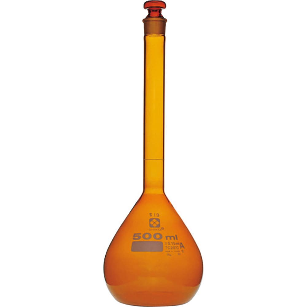 ＳＩＢＡＴＡ　メスフラスコ　スーパーグレード　茶褐色　５００ｍＬ　０２００７０－５００＿