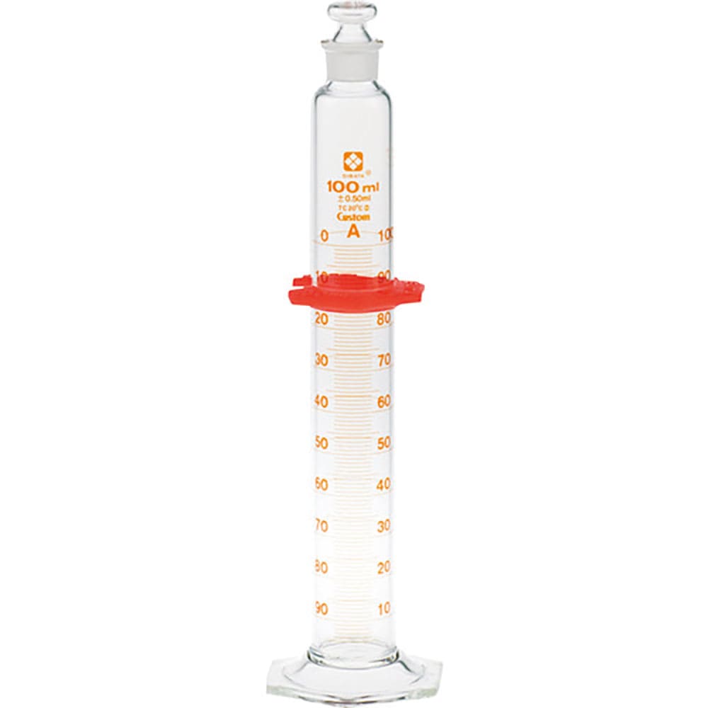 ＳＩＢＡＴＡ　有栓メスシリンダー　カスタムＡ　１００ｍＬ　０２６５８０－１００＿