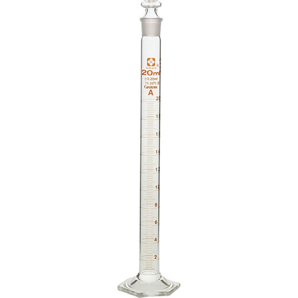 ＳＩＢＡＴＡ　有栓メスシリンダー　カスタムＡ　２０ｍＬ　０２６５８０－２０＿