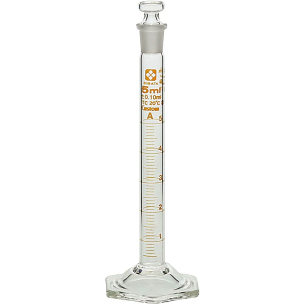 ＳＩＢＡＴＡ　有栓メスシリンダー　カスタムＡ　５ｍＬ　０２６５８０－５＿