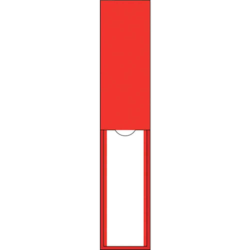 緑十字　責任者氏名標識　赤無地タイプ　名１２１　１５０×３０ｍｍ　名札差込式　エンビ　４６１２１＿
