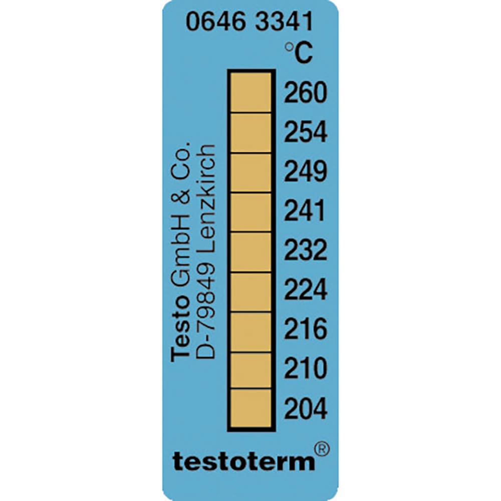 ＴＥＳＴＯ　サーモメーター・テープ　０６４６．３３４１　＋２０４－＋２６０＿