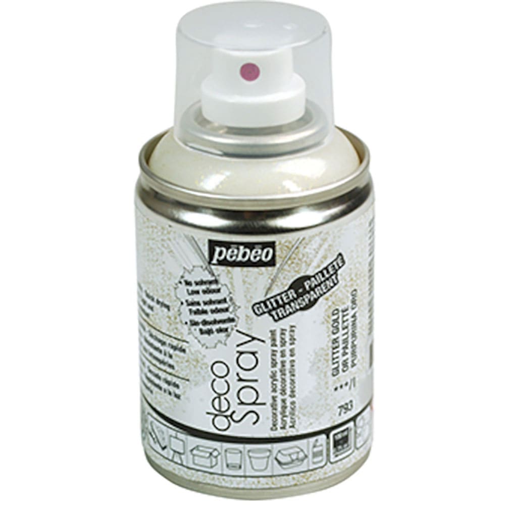 Pebeo デコスプレー 100ml グリッター色 ゴールドグリッター 93793_