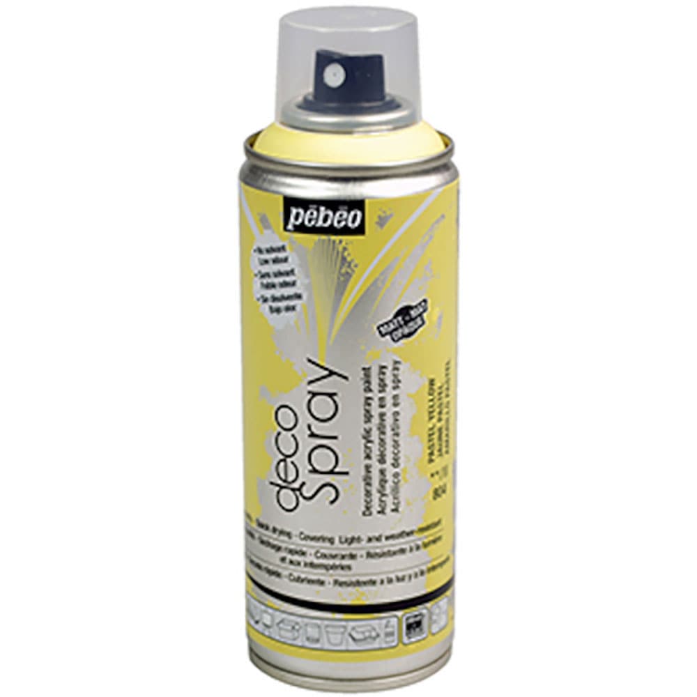 Pebeo デコスプレー200ml マット色 パステルイエロー 93804_
