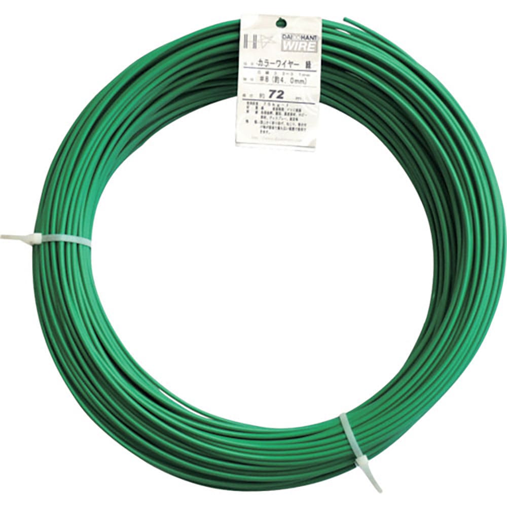 DAIDОHANT カラーワイヤー 緑 #8(4.0mm) 5Kg巻 10155466_