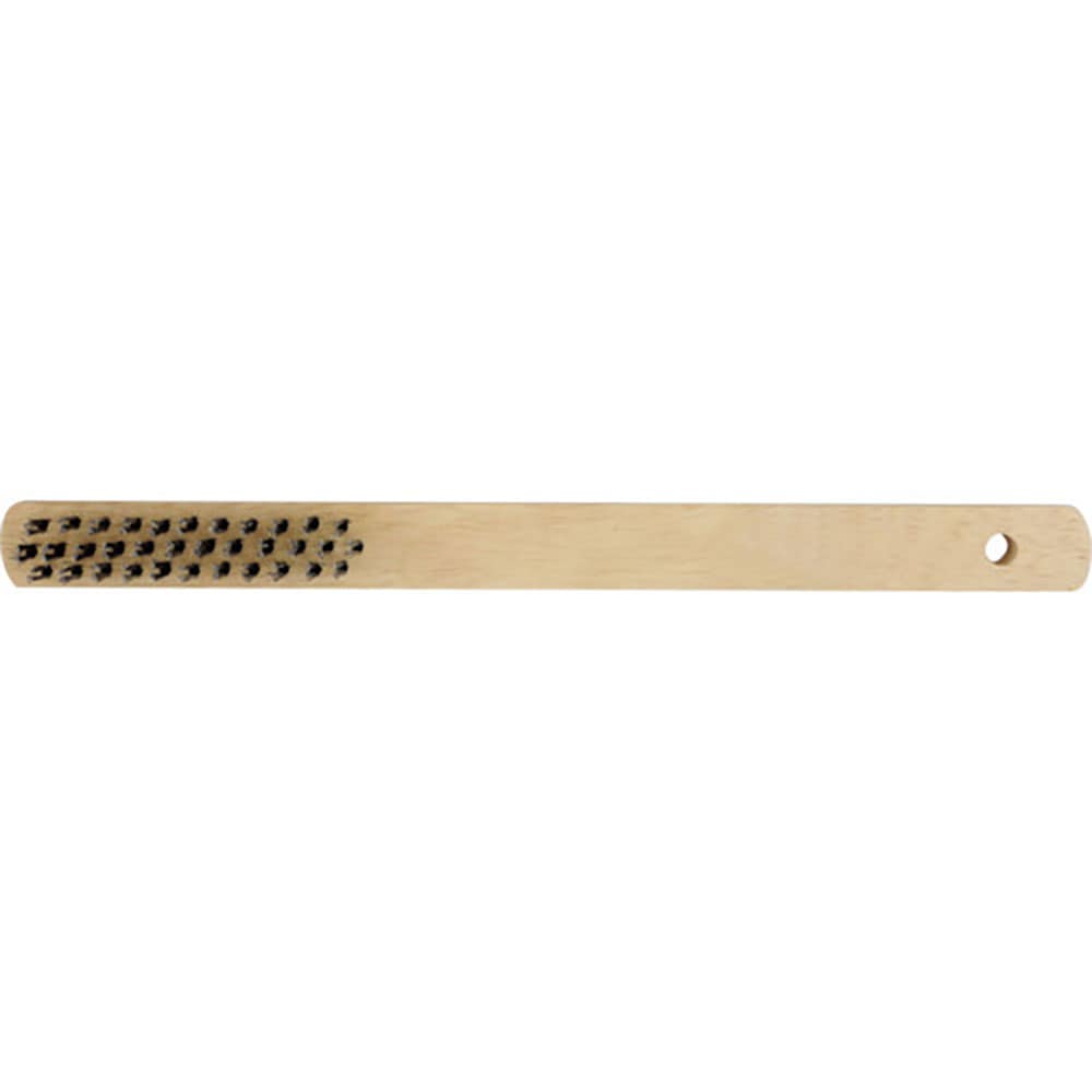 ストロングツール 木柄ワイヤーブラシ 3行 焼入鋼線 線径0.3mm 11803_