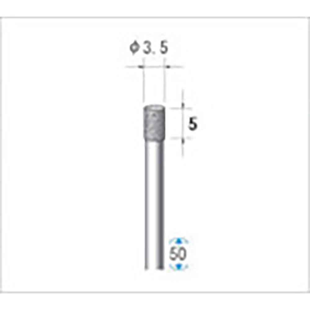 ナカニシ　電着ＣＢＮバー　円筒型　φ３．５×５×軸φ３　＃１４０　１２１６０＿