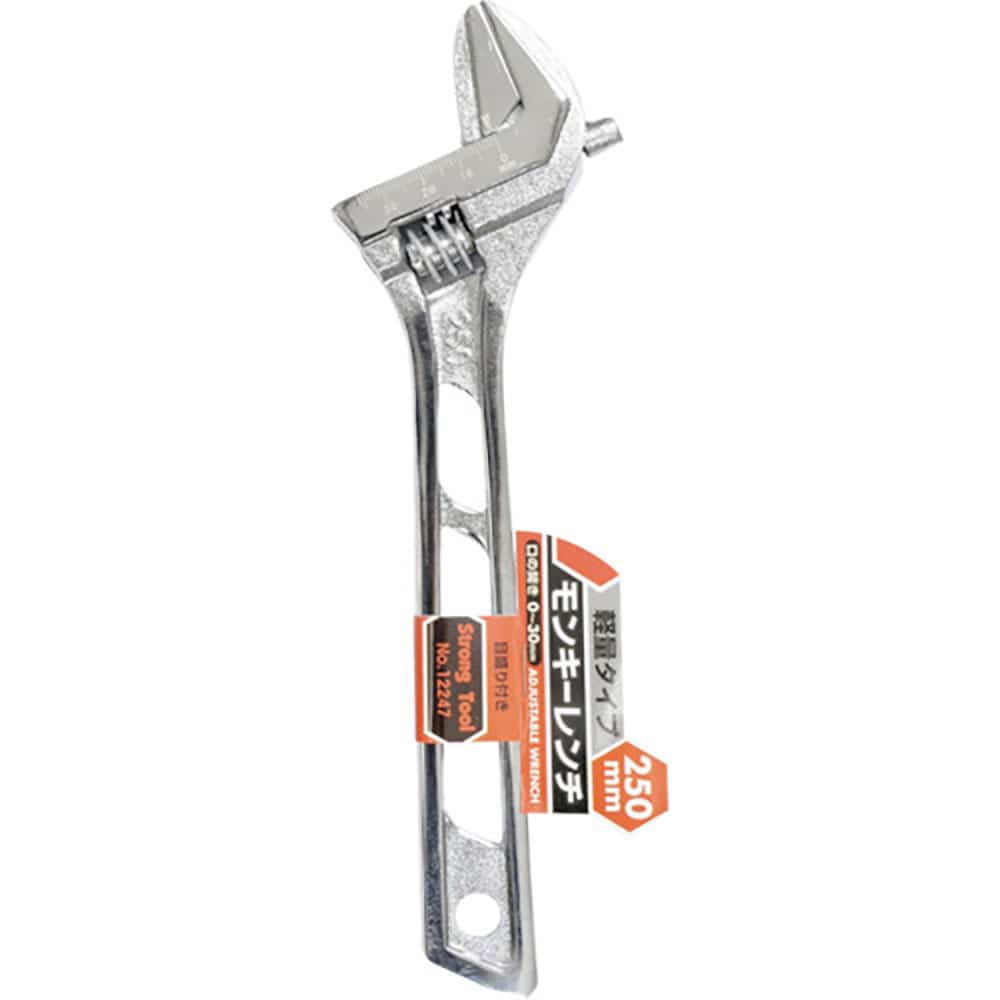 ストロングツール　軽量タイプ　モンキレンチ　２５０ｍｍ　目盛り付（０－３６ｍｍ）　１２２４７＿