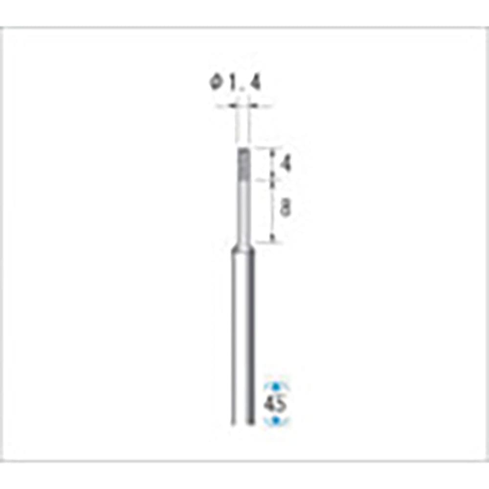 ナカニシ　超硬軸電着ＣＢＮバー　円筒型　φ１．４×４×軸φ３　＃１４０　１２２６０＿