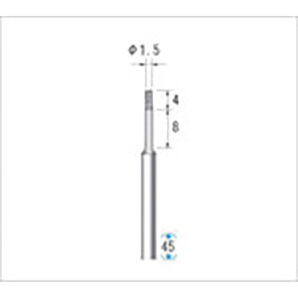 ナカニシ　超硬軸電着ＣＢＮバー　円筒型　φ１．５×４×軸φ３　＃１４０　１２２６１＿