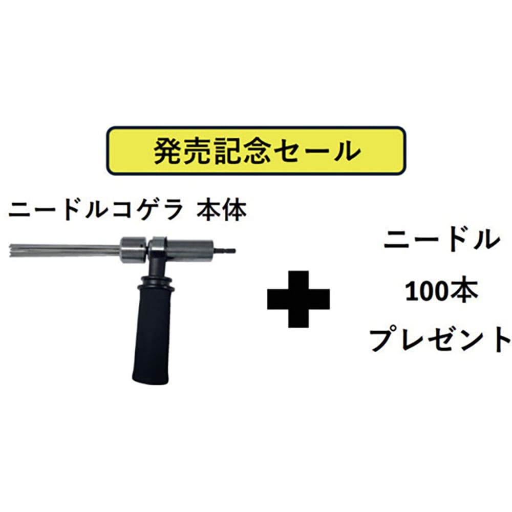富士 電動式タガネ ニードルコゲラ(Φ3)サイドハンドルセット ニードルΦ3 100本付 1251_