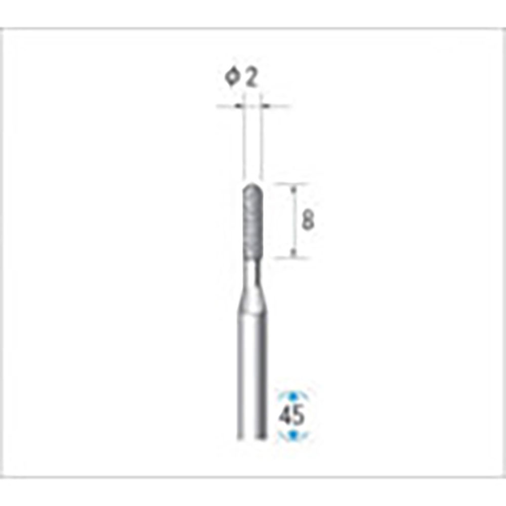 ナカニシ　クラフトダイヤモンドバー　３本入　円筒先丸型　φ２×８×軸φ３　＃１２０　１２８１７＿