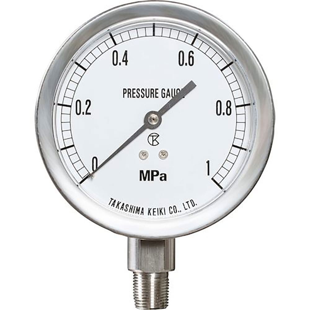 高島　ステンレス圧力計（Ａ枠立型・φ６０）圧力レンジ０．０～０．４ＭＰａ　Ｒ１／４【１４６００４０＿