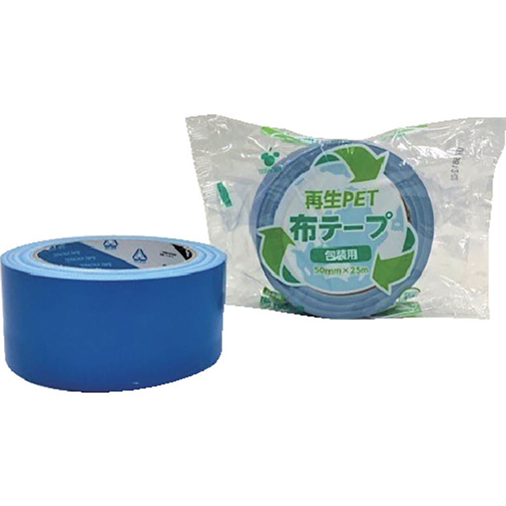 TERAOKA 再生PET布テープ No.1605 青 50mm×25M 1605 B 50X25_