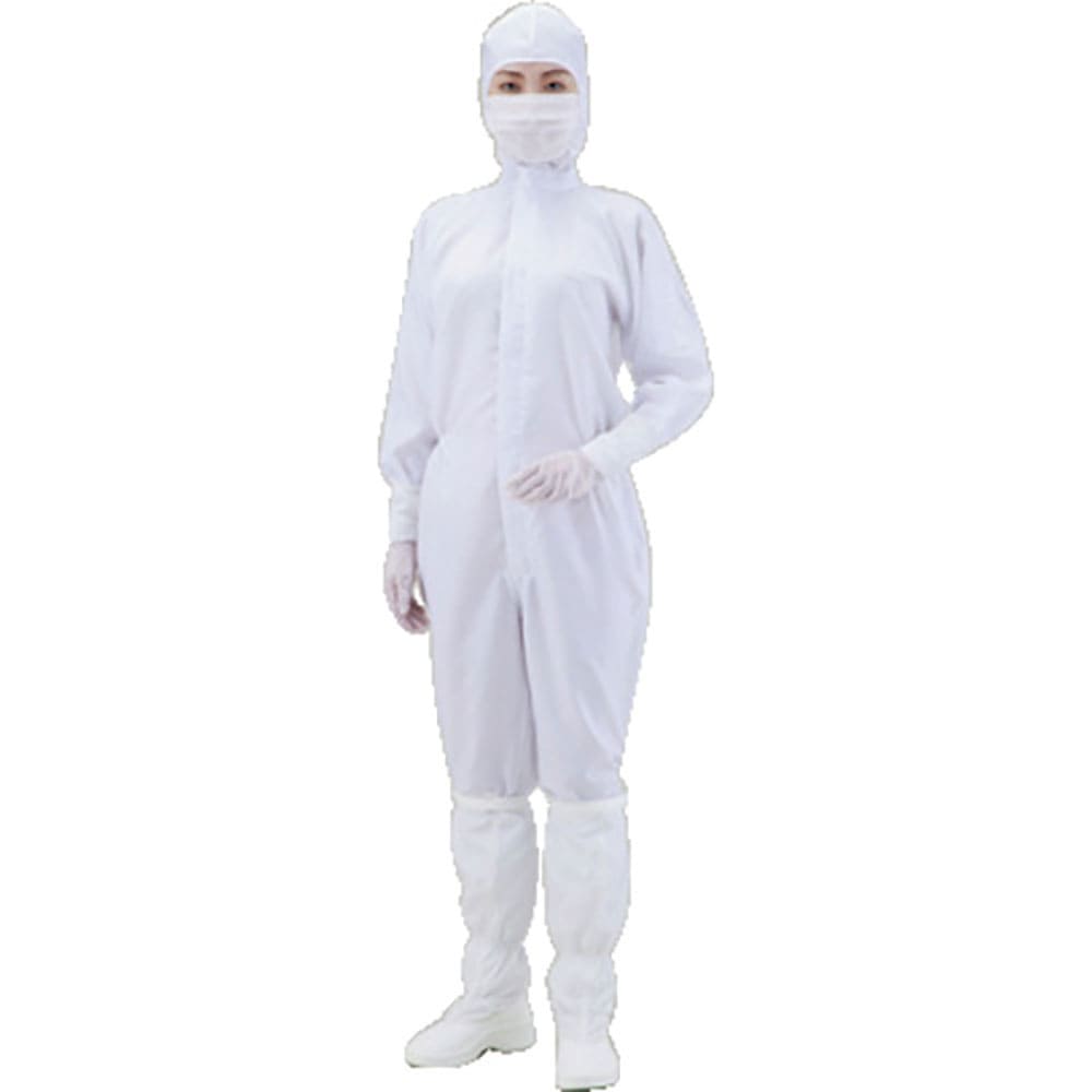 ＡＳ　無塵衣　ＡＳ１９７Ｃ　フード付　白　Ｌ　１－７８６４－０３＿
