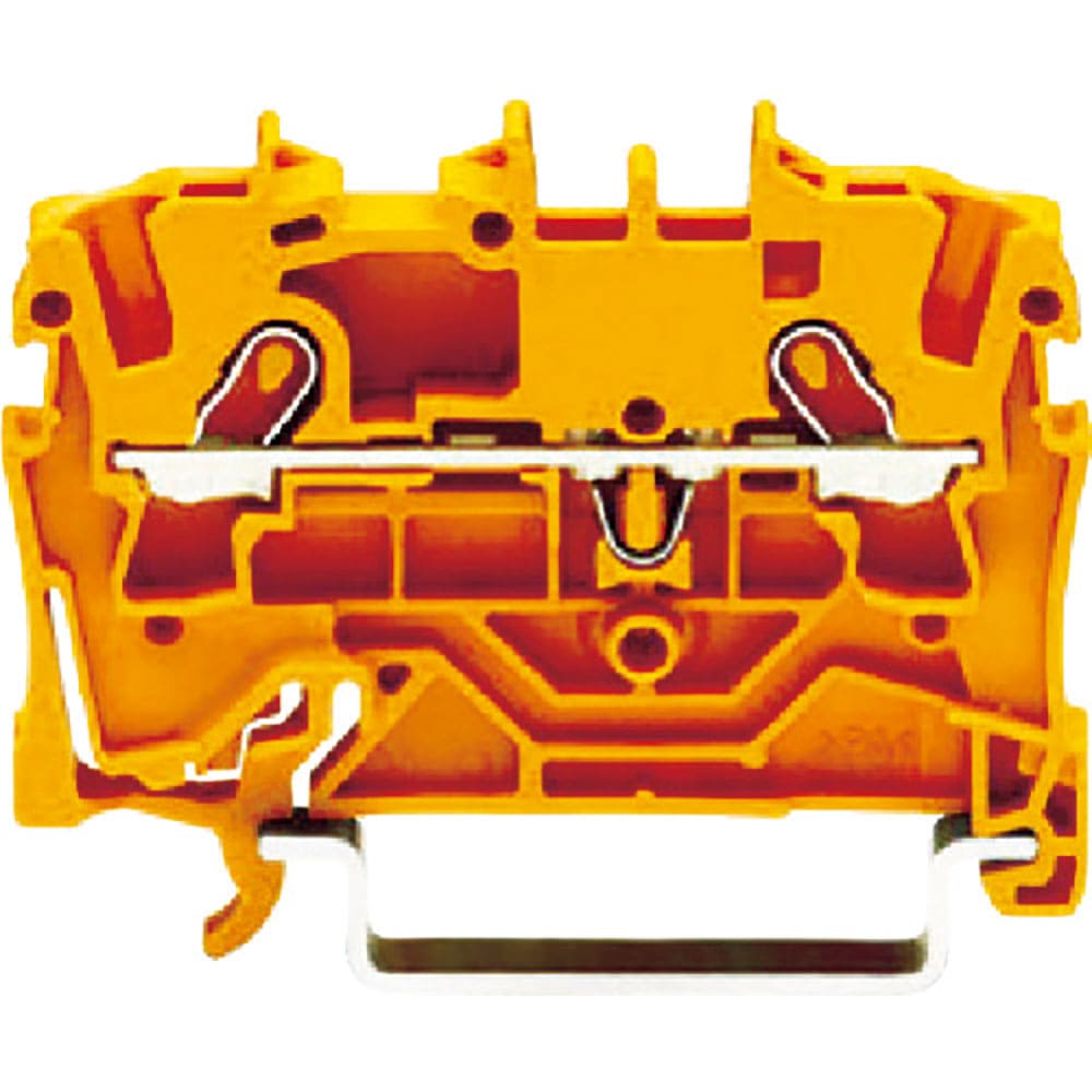 ＷＡＧＯ　スプリング式中継端子台　２００１シリーズ２線式用　橙色　２００１－１２０２－ＰＫ＿