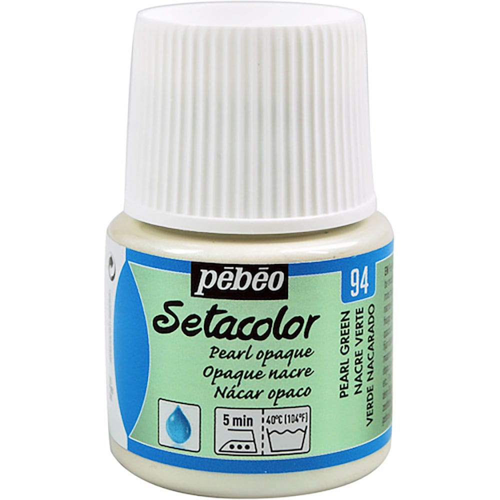 Pebeo 布用水性アクリル絵具セタカラー不透明色 45ml パールグリーン 202094_